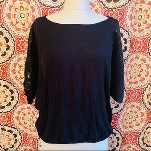 Black doleman style shirt with sequins